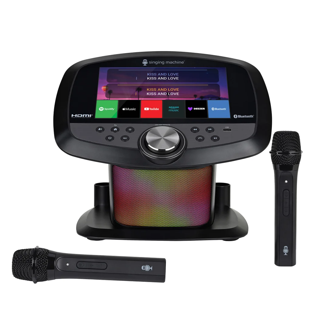 Singing Machine Ultimate Karaoke Party System with Vocal Removal & Charging Mics