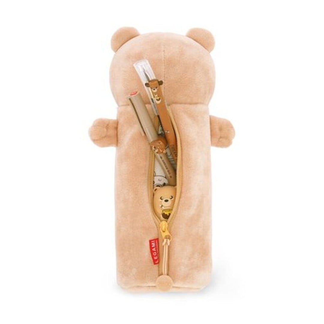 2PK Legami Plush Pencil Case Teddy Theme Super Soft w/Zip Kids Stationery 3y+ 1